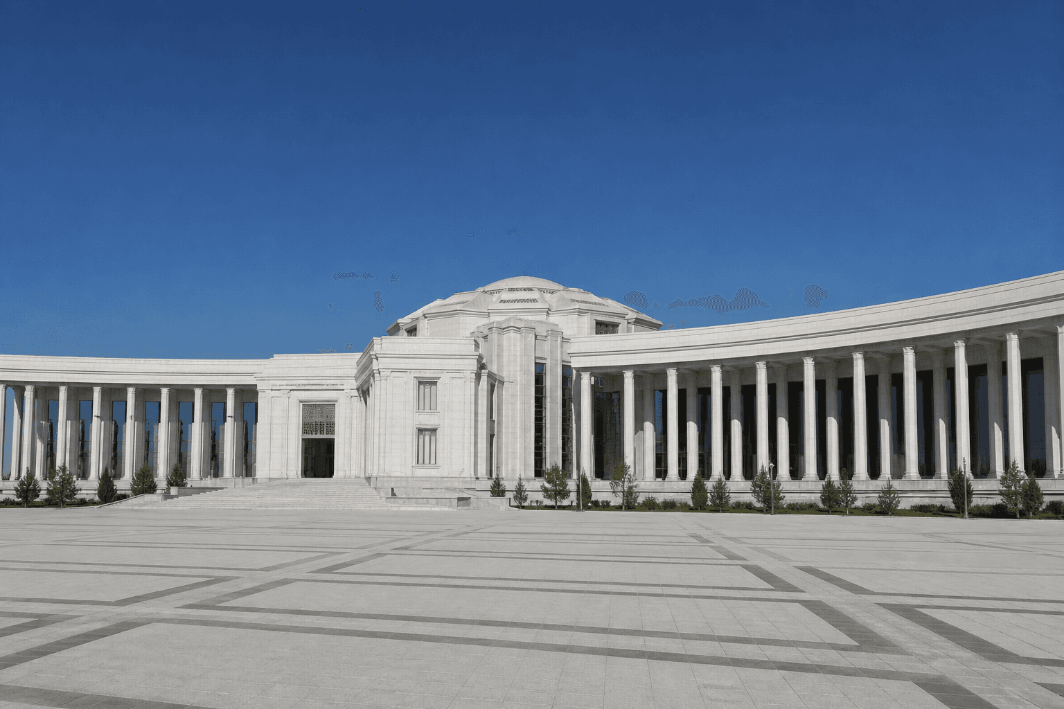 White marble civic architecture in Ashgabat
