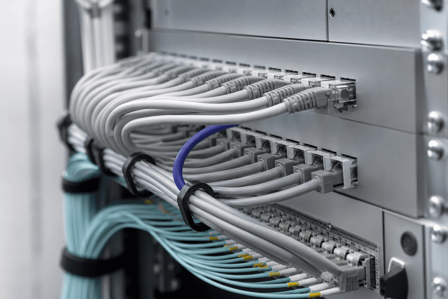 Structured copper and fiber cabling